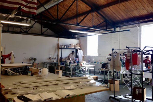 The Knotty Tie studio, which can fully design, manufacture and print custom designs in a single workday.