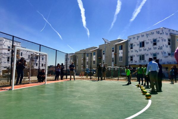 Thriftway Pocket Park and futsal court grand opening in June 2017.