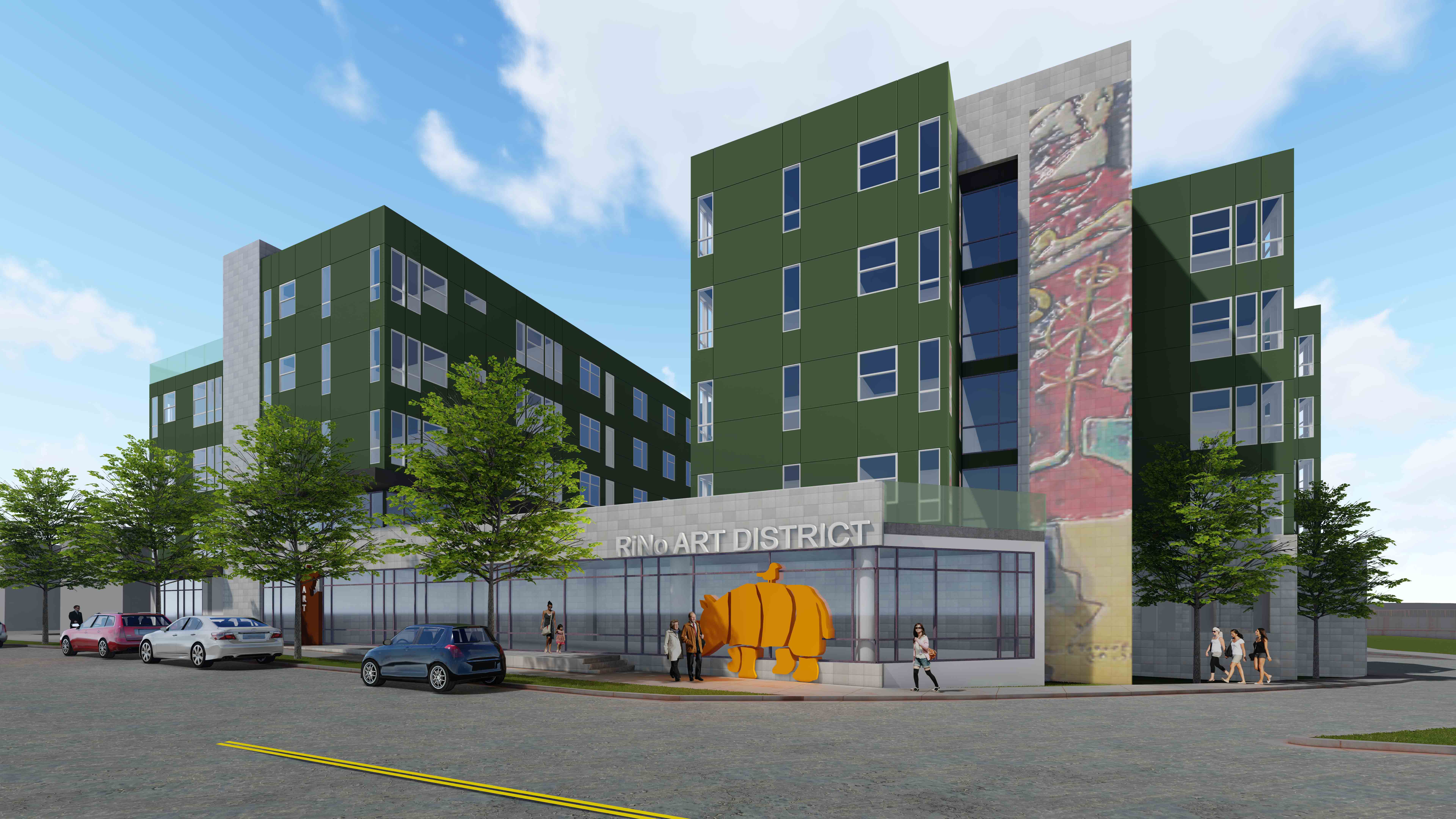 A rendering of the future Walnut Street Lofts, 65 units of affordable housing at 38th and Walnut in the RiNo neighborhood.