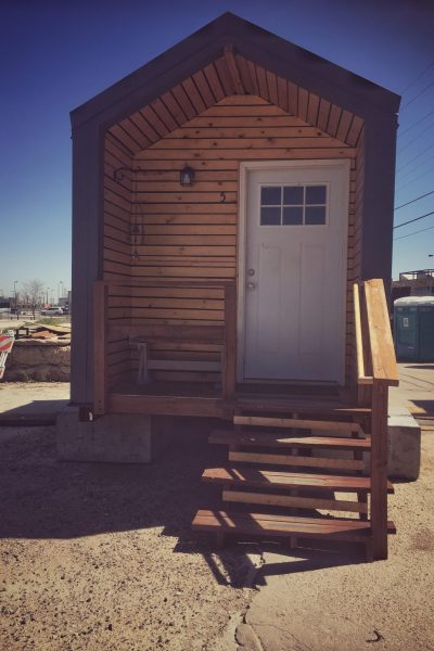 Luna Grier's tiny home at Beloved Community Tiny Home Village. Grier celebrated one year of residency on June 1, 2018. Photo Courtesy | Luna Grier