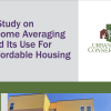 Text on a gray background that says a study on income averaging and its use for affordable housing